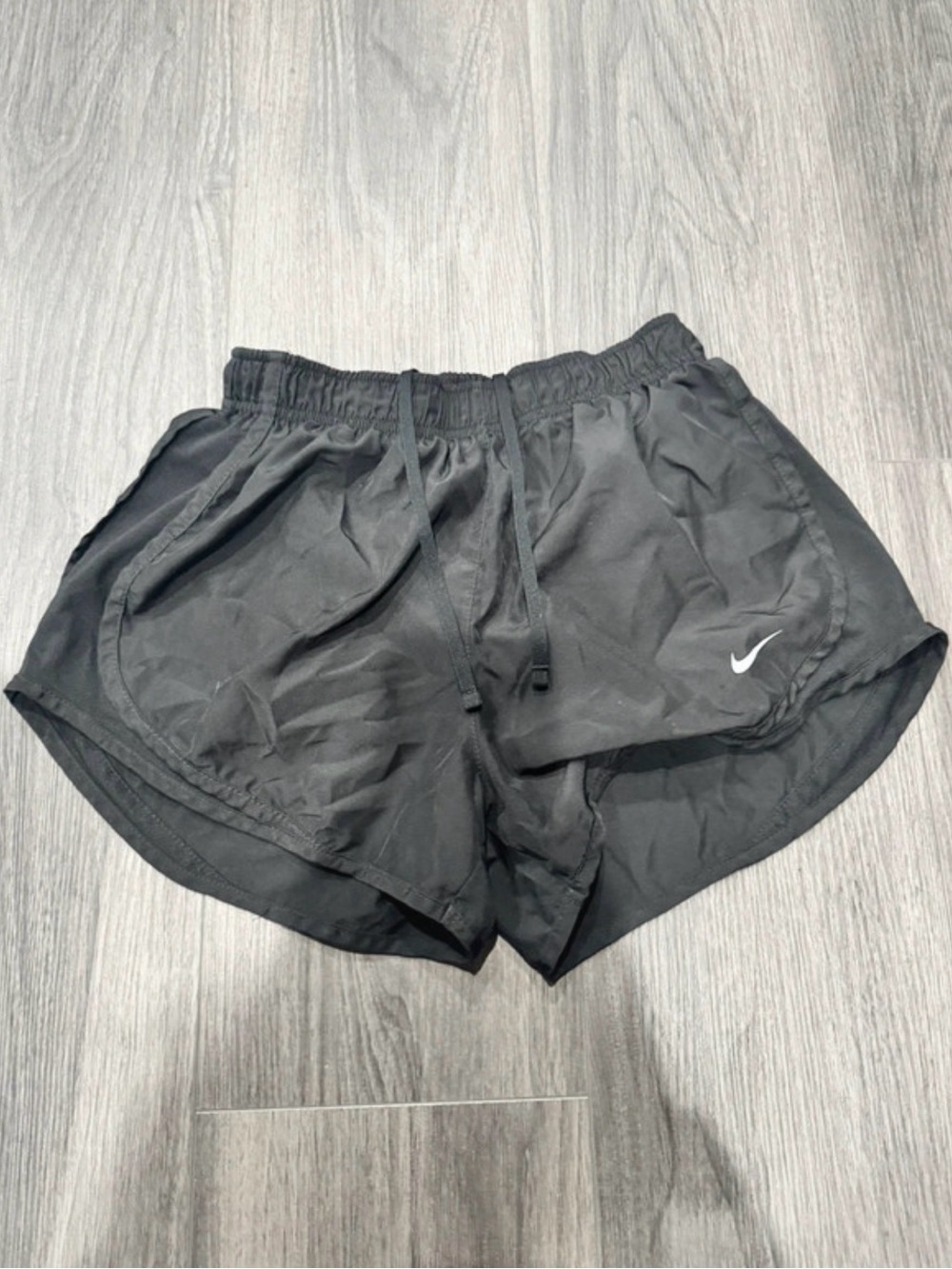 Nike Women's Black Athletic Running Shorts with Swoosh